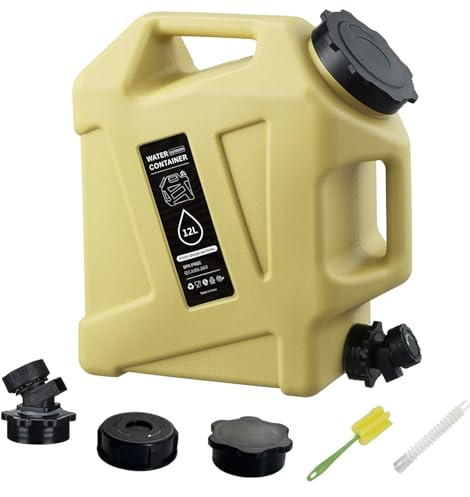 Camping WasserbehäLter, 12L Wasserkanister Mit Hahn, Wasserspeichereimer, Tragbarer Wassereimer, Trinkwassertank FüR Den AußEnbereich, Geeignet FüR Den AußEnbereich, Camping, Autoreisen Usw