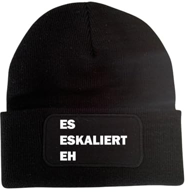 RF&CM Strickmütze - ES ESKALIERT EH Hut - Lustige Geschenkidee,Unisex,SportStrickmütze,lustig Party Hut mit Spruch,Gfit zum Geburtstag