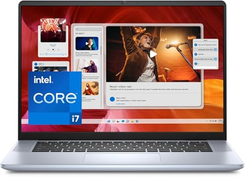 Dell Inspiron 16 Plus 7640 Laptop 16 16:10 2.5K Display, Intel i7-13620H, Intel UHD Graphics, 16GB RAM, 512GB SSD, Fingerprint Reader, Windows 11 Home, UK Backlit Keyboard, Ice Blue