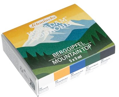 Schmincke HORADAM GOUACHE Farbkasten Berggipfel 5 x 5 ml Tuben, 72 721 097