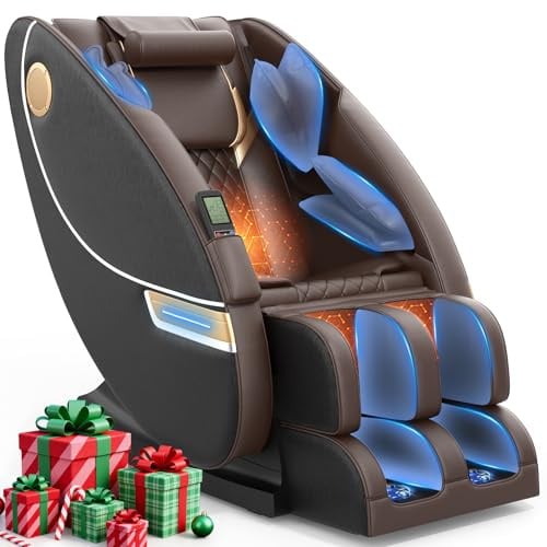 Gegcucey Massage Chair, 14 Fixed Rollers, Airbags, Heating for Home(Black) | Zero Gravity Full Body Massage Chair with 16 Manual & 5 Auto Programmes, Shiatsu Massage, Foot Massage, Bluetooth Speaker