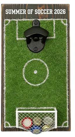 Abrebotellas | Accesorio de cocina con forma de campo de fútbol, abrelatas con recogedor de tapones | para hombre, vino, bebidas, agua, cocina, bar, , restaurante