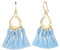 Elli Ohrringe Damen Hänger Tassel Boho Festival in 925 Sterling Silber Vergoldet