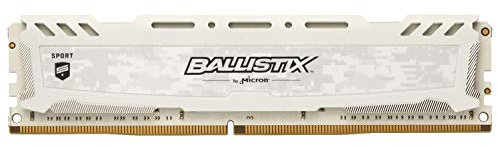 Crucial Ballistix Sport LT BLS16G4D32AESC 3200 MHz, DDR4, DRAM, Desktop Gaming Speicher, 16GB, CL16 (Weiß)
