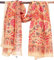 GURU SHOP Leichter Pareo, Sarong, Handbedrucktes Baumwolltuch, Herren/Damen, rot Kombination 30, Baumwolle, Size:One Size, 190x120 cm