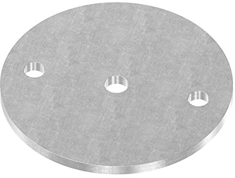 Fenau | Placa de anclaje | Ø 120x6 mm | Acero (bruto) para soldar en/con agujeros taladrados para fijar en la pared o en el suelo, un agujero central Ø 12,5 mm