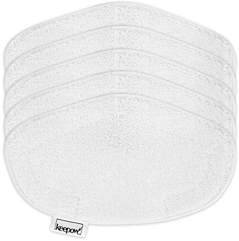 KEEPOW 5 Panni Ricambio per Polti Vaporetto PAEU0332, Panni Lavabili in Microfibra per Polti SV400 SV440, Confezione da 5 Bianche