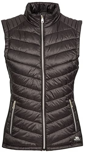 Womens Gilet Bodywarmer Padded with 2 Zip Pockets Down Touch Padding Elanora - Black M