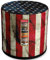 KADAX Sitzpouf, Sitzpuff, runder Sitzhocker, Ø 40,5 x 41 cm, modernes Design, Puff mit waschbarem Bezug, Sitzsack, Bodenkissen, Deko-Hocker, Fußhocker, Sitzkissen, Stoffhocker (Flagge)