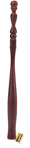Goick Nib Pen Holder, Oblique Calligraphy Dip Pen Nib Holder with Removable Metal Flange Rosewood Antique Fountain Dip Pen Holder for Nib Pen