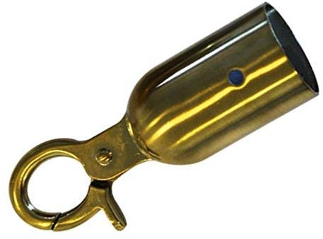 Kanirope® Seilendkappe mit Karabiner Prime in Gold- Optik für 28-30mm Seile