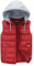 YOUTHUP Men's Outwear Gilets Winter Padded Gilet with Hood Thick Puffer Quilted Body Warmer Sleeveless Jacket Red, XL