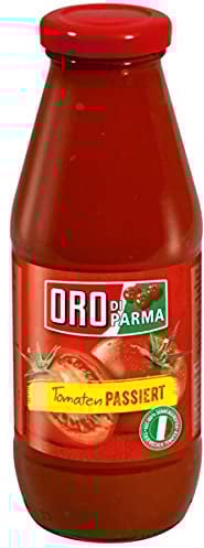 Oro Di Parma passierte Tomaten in der Glasflasche vegan 400ml