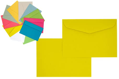 25/50/100x Briefumschlag Sonnen-Gelb DIN C6 Recycling Fensterlos (50 Stk, Sonnen-Gelb)