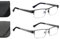 Hubeye 2er Pack Lesebrille Herren Rechteck Rahmen Metall Schwarz Grau Federscharniere Blaulichtfilter Computer Lesebrille mit Brillenholster 2.00
