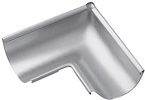 Rinnenwinkel für Dachrinne, Dachrinnewinkel Innenecke aus Titan und Zink, Breiter Rinnenwinkel mit hohem Wasserdurchfluss zum Rinnensystem 7tlg / 280 125 mm