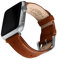 Archer Watch Straps - Uhrenarmbänder aus Hochwertigem Genarbtem Leder für Apple Watch (Cognac/abgestimmtes Garn, Silber, 40/41/42mm)