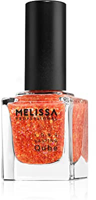 Melissa Smalto Unghie Lunga Durata Long Lasting Qube 10 Ml GLITTER (N. 126 Orange Glitter)
