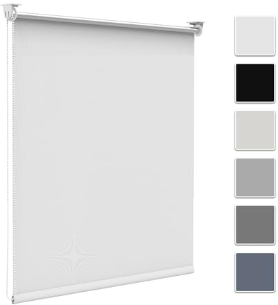 Zarnan Store Enrouleur Occultant sans Perçage, Blanc 50l x 170L cm, Isolant Thermique pour Fenêtre ou Porte, Facile à Installer, Protéger Votre Vie Privée, pour Chambre,Salon, Salle de Bain