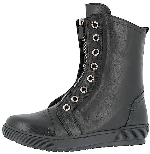 Andrea Conti Damen Stiefelette Boot sportlich Reißverschluss vorne 0066005, Größe:39 EU, Farbe:Schwarz