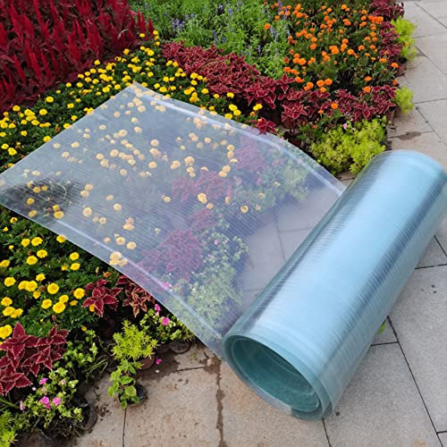Paneles de Techo de Policarbonato 1mm Planchas Transparentes Placas a Prueba de lluvia e Impermeable,para Invernaderos,Jardín,Fácil de Cortar,con Tornillos,Personalizable (W*L:0.5x3m)