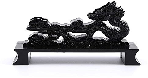 Support D'Épée Porte-Épée De Samouraï Support D'Arme Support D'Épée Porte-Épée en Forme De Dragon Chinois Noir Support De Table Petit Samouraï Ninja Japonais Katana Porte-Couteau D'Épée De Maître Po