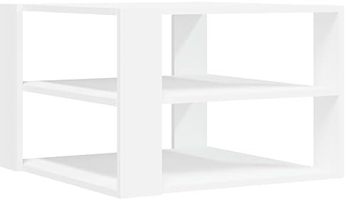 vidaXL Couchtisch, Sofatisch für Wohnzimmer, Wohnzimmertisch mit großzügiger Tischplatte, Beistelltisch Kaffeetisch Wohnzimmermöbel, Weiß Holzwerkstoff