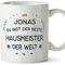 Mugffins Tassen Personalisierten für HAUSMEISTER Mann - Auf Deutsch - Beste der Welt - 11 oz / 330 ml - Individuell Anpassbar Geschenk Mitarbeiter