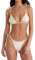 FAIABLE Bikini-Sets für Damen, verstellbar, sexy String-Bikini, zweiteiliger Badeanzug, V-Ausschnitt, Push-Up, Triangel-Oberteil, Bademode, Beige, Beige