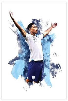 Jude Bellingham – Fußballspieler-Poster, Leinwand, Poster, Schlafzimmer, Dekoration, Sport, Landschaft, Büro, Raumdekoration, Geschenk, ungerahmt, 30 x 45 cm