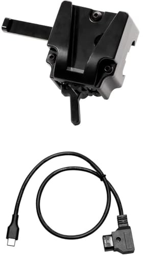 COLBOR - VM2 V-Mount-Adapter & D-Tap auf Typ C Batteriekabel - Batterieadapter für LED-Leuchten