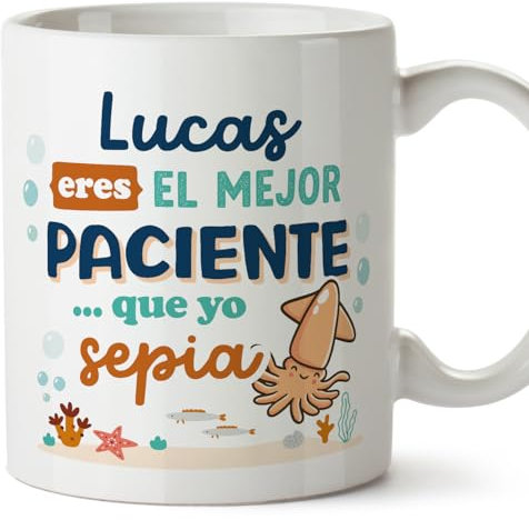 MUGFFINS Tazas Personalizadas para PACIENTE hombre - En Español - Mejor que yo Sepia - 11 oz / 330 ml - Regalo Personalizable original y divertido
