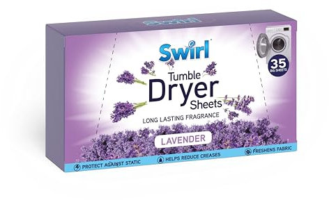 35pk Tumble Dryer Sheets - Lavender - Laundry Tumble Dryer Sheets - Freshens fabric