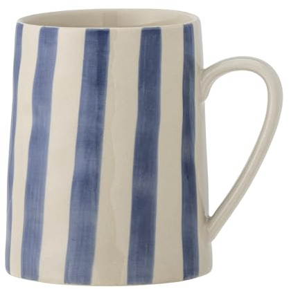 Bloomingville CREATIVE COLLECTION Begonia Becher, Tasse, Blue, Steingut, T9xH11 cm, 440 ml
