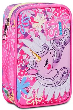 SJ Gang STYLE JAM GANG Astuccio Scuola Speed Case, Rosa, Portapenne Mono Scomparto Con Plance Amovibili e Penne, Matite, Colori, Accessori Zaino, Elementari, Medie, Bambina