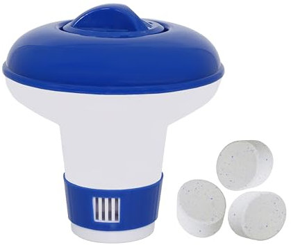 HAF® Pool Dosierschwimmer/Dosierer für 20g Chlor & Brom Tabletten I Optimale Poolpflege durch regulierbare Dosieröffnung in 4 Stufen je nach Dosiermenge I Chlorschwimmer für Schwimmbad & Whirlpool