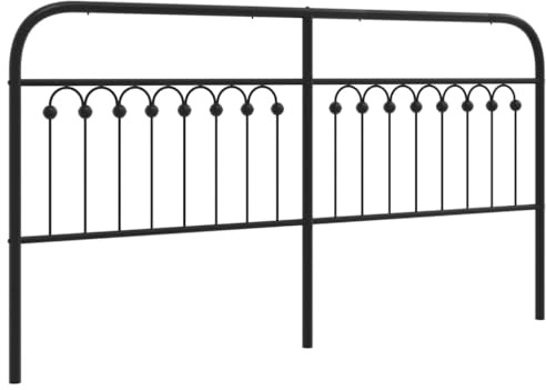vidaXL Ersatz-Kopfteil Metall Schwarz 180 cm