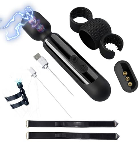 Jpscor Sexuelle Elektrostimulation Massagestab für Frauen Sex mit 9 Elektro Shock Modi & 9 Vibrationsmodi, Klassische Gamaschen & Handheld Massager SM Reizstromgeräte Sexspielzeug für Frauen Paar