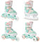 RAVEN 4in1 Inline Skates Triskates Rollschuhe Schlittschuhe Inliner für Kinder Mädchen verstellbar (Mireia, 27-30 (16,5cm-18,5cm))