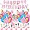 Bu1 38PCS Blue Birthday Decoration, Happy Birthday Banner, Balloons, Cake Topper, Dog Decorations for Kids Party Supplies