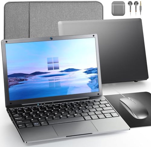 G-Anica Laptop Computer, Windows 11 Laptop, 8GB+128GB, Intel Celeron Quad-Core Processors, 10 Laptops, Bluetooth WiFi Webcam HDMI, and Laptop Bag,Mouse, Mouse Pad, Headphone