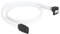 Rankomu Sata3 Cable SATA 3.0 Cable de datos de disco de estado sólido, diseño de codo de 8 núcleos, cable de extensión SATA blanco con metralla para mejorar la velocidad, 1 m de largo