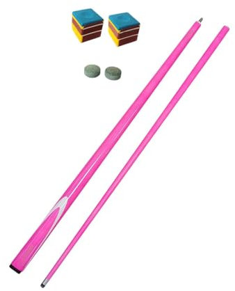 LOVIVER Queue de Billard en Fibre de Carbone 57 1/2 Split Snooker Cue Bâton de Billard pour Hommes Femmes Joueurs de Billard Adultes, Rose