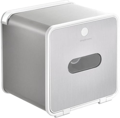 simpletome Toilettenpapierhalter Ohne Bohren Wand Mit Ablage Wasserfest Kleber Oder Bohren (Silbrig, SUS304+ABS-Kunststoff)