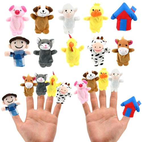 10 Stück Tier Fingerpuppe Karikatur Fingerpuppen Set Süß Plüsch Tier Finger Puppe Kinder Geschichte Zeit Requisiten Baby Fingerpuppen Set Fingerpuppen Spielzeuge Babypädagogik Party Lieferungen (B)