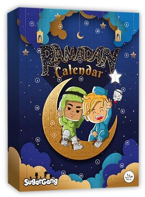 SugarGang Ramadan Kalender mit Süßigkeiten aus aller Welt | 100% halal | Enthält ein cooles Ausmalbild und spannende Wissensfragen für Kids