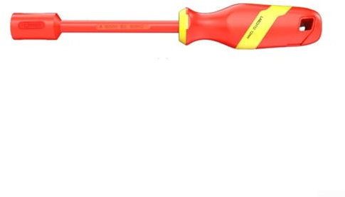 Todikaper VDE Isolierter Steckschlüssel, 1000 V Hochspannungs-Sicherheitswerkzeug, für Elektriker, legierter Stahl, 4–14 mm, Rot (8 mm)