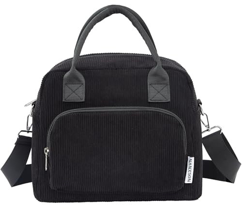 Nanxson Isolierte Kühltasche für Frauen Männer, 12L Große Kapazität Kühlbox Wiederverwendbare Lunch-Box Cute Cord Cooler Tote Taschen für Arbeit Picknick Strand Reisen (12L,Schwarz)