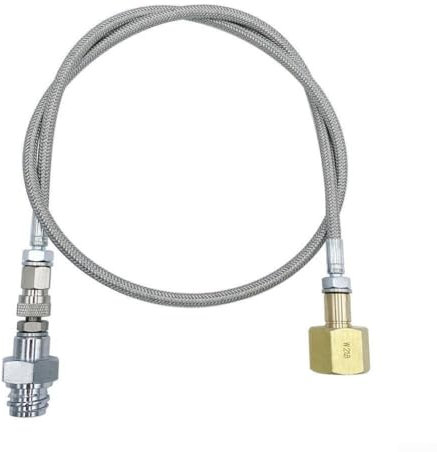 Gdfnmogo Metall-Wassersprudler Adapterschlauch 90 cm flexibler Hochdruckanschluss mit ACME 21,6 Gewinde für große Zylinder Heimgetränke-System