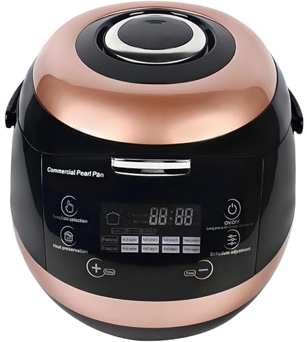 Boba-Maschine, 5-Liter-Automatischer Boba-Kocher für den gewerblichen Einsatz mit intelligenter Steuerung und Langzeit-Wärmespeicherung, Boba-Perlen-Zubereiter,Boba-Topf,für Milchtee- und Kaffeeläden